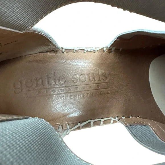 Gentle Souls by Kenneth Cole Colleen suede wedge espadrille sandals 7.5 - Picture 8 of 11